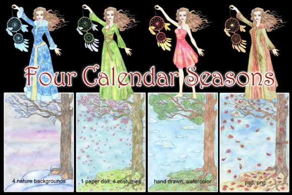 Download Four Calendar Seasons Set - Premium Resources