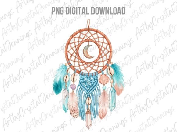 Download Watercolor Coastal Dreamcatcher PNG - Dreamcatcher png Collection