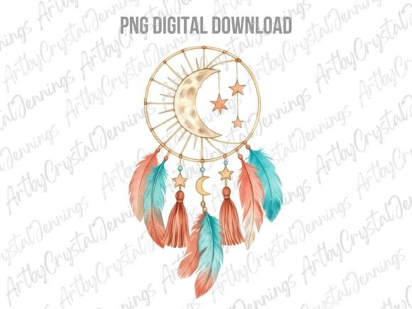 Download Boho Moon Dreamcatcher PNG - Dreamcatcher png Collection
